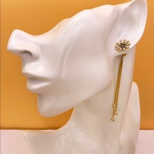 Pearl Daisy with tassels earrings